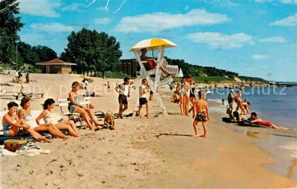 Muskegon Pere Marquette Park Beach of Lake Michi
