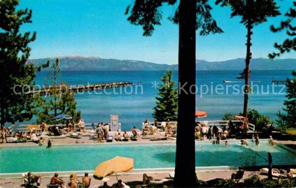 Lake Tahoe California Bathing at a Lake Side Resort