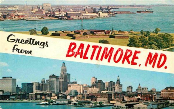 Baltimore Maryland Fliegeraufnahme Skyline
