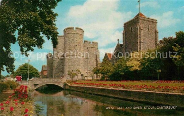 Canterbury Kent West Gate and River Stour