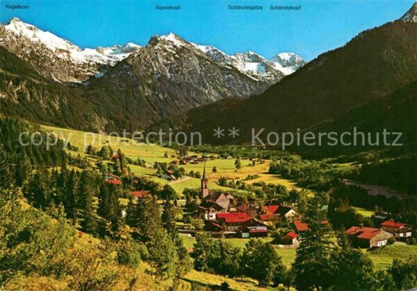 Hinterstein Bad Hindelang mit Kugelhorn Älpelekopf Schänzlespitze