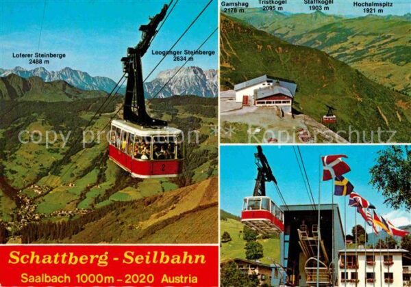 Saalbach-Hinterglemm Schattberg Seilbahn Jumbogondel Berg un