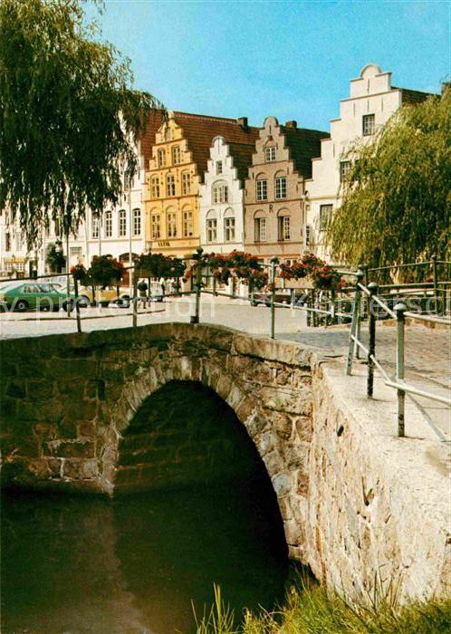 Friedrichstadt Eider Steinbrücke Alte holländische Giebelhäu