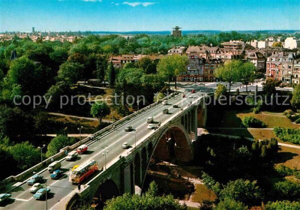 LUXEMBOURG  Luxemburg Pont Adolphe Fliegeraufnahme