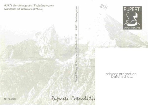 Berchtesgaden Marktplatz mit Watzmann – Bild 2