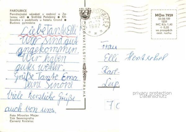 Pardubice Pardubitz Pernsteijnske namesti s radnici a Zelen – Bild 2