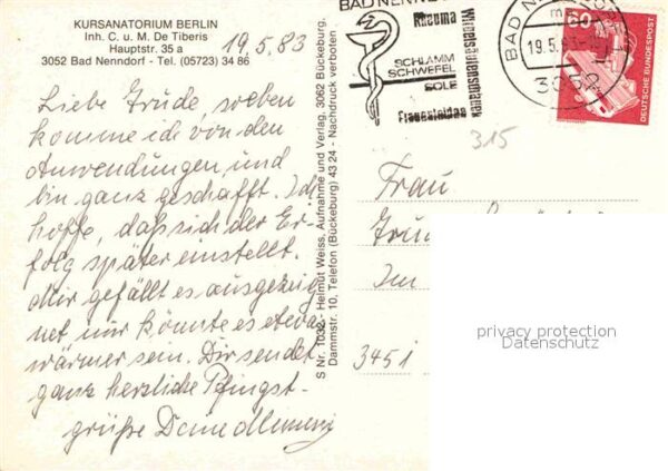 Bad Nenndorf Kursanatorium Berlin Park Speisesaal – Bild 2