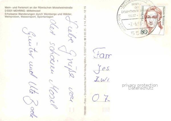 Mehring Mosel Fliegeraufnahme Kapelle Brunnen Kirche – Bild 2