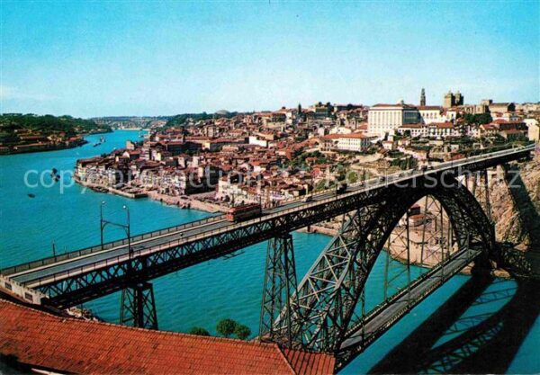 Porto Portugal Ponte de D Luis sobre o rio Douro