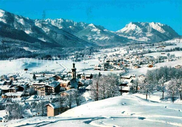 Reit Winkl Panorama Wintersportplatz Kaisergebirge