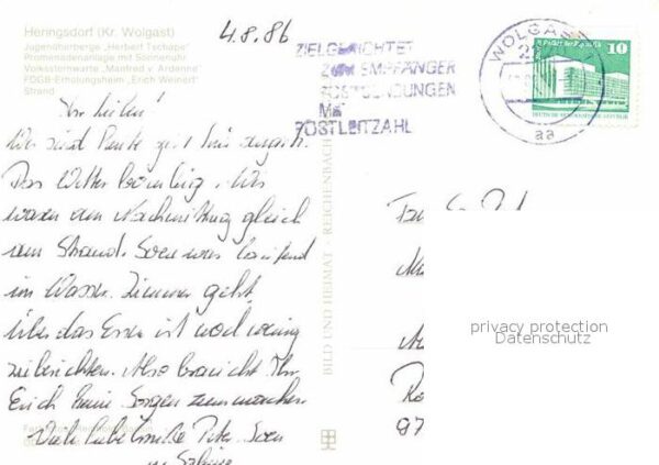 Heringsdorf Ostseebad Usedom Jugendherberge Promenade Sonnenuhr Volk – Bild 2