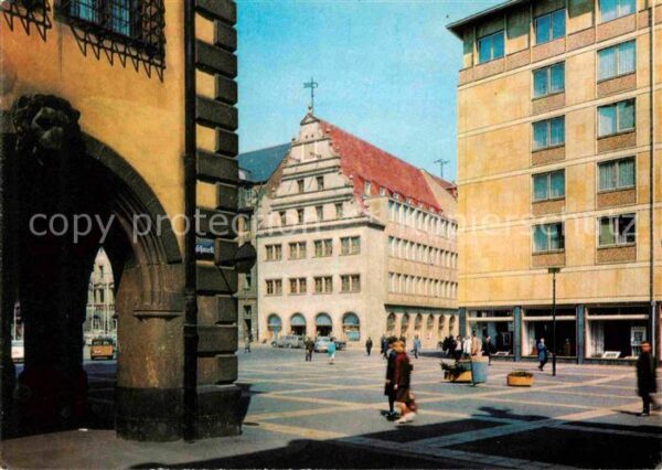 Leipzig Naschmarkt mit Blick zur Alten Waage Me