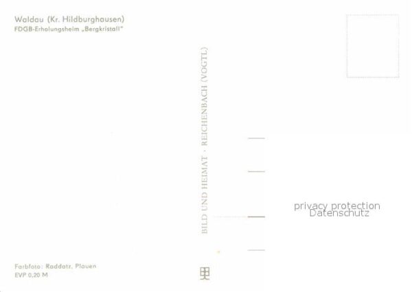 Waldau Hildburghausen FDGB Erholungsheim Bergkristall – Bild 2