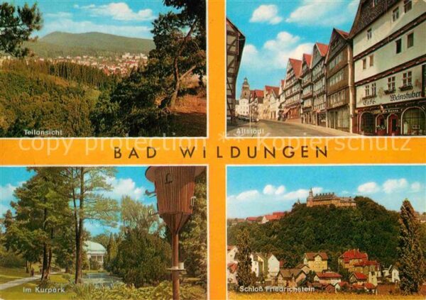 Bad Wildungen Teilansicht Altstadt Schloss Friedrichs