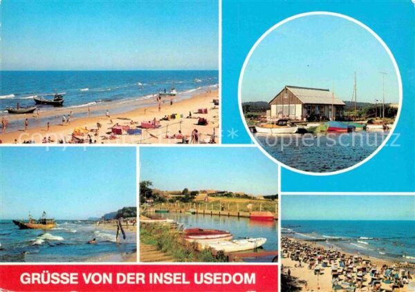 Insel Usedom Ückeritz Strand Bootshafen am Achterwas