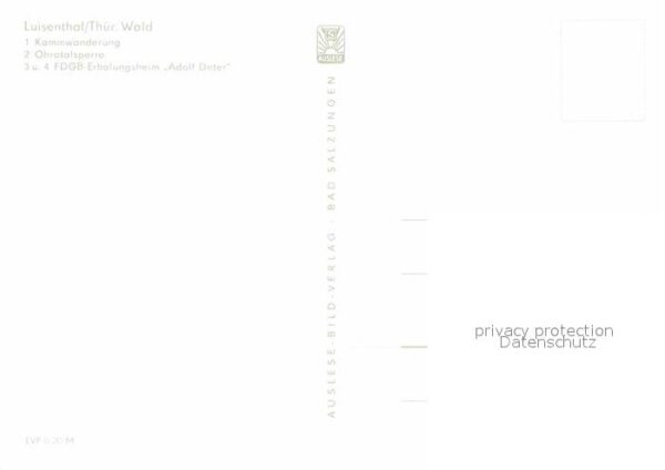 Luisenthal Kammwanderung Ohratalsperre FDGB Erholu – Bild 2