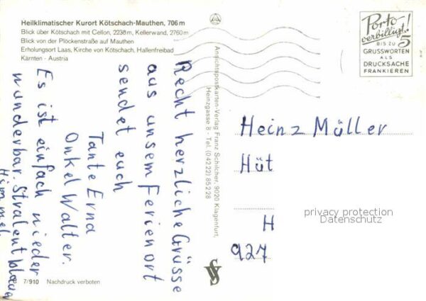 Koetschach-Mauthen Kaernten Gesamtansicht Heilklimatischer Kurort A – Bild 2