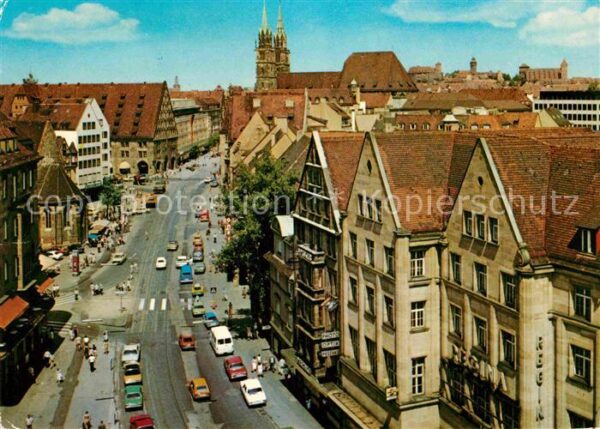 Nuernberg Königstrasse mit Blick auf Mauthalle Lo