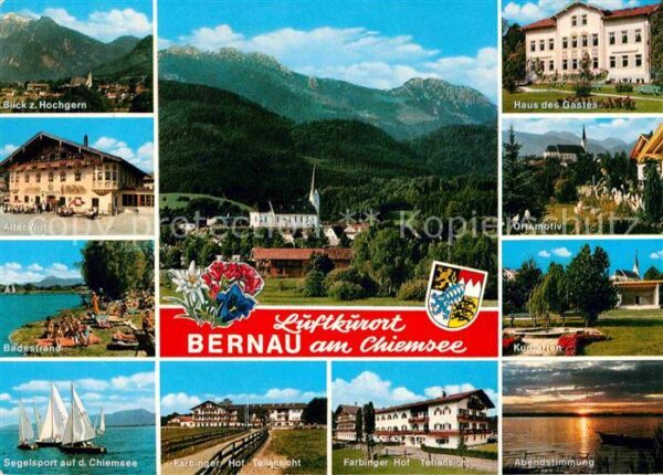 Bernau Chiemsee Gaststätte Alter Wirt Badestrand Segels