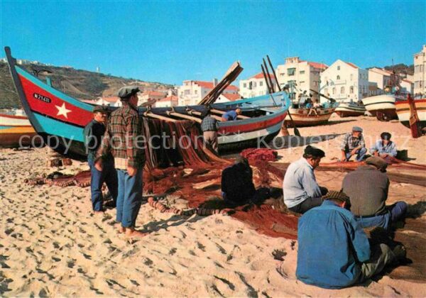 Nazare Portugal Vida do Mar Fischer im Hafen