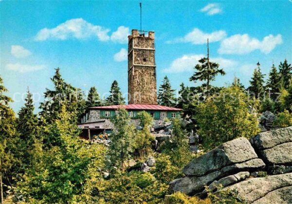 Bischofsgruen Asenturm auf dem Ochsenkopf im Fichtelg