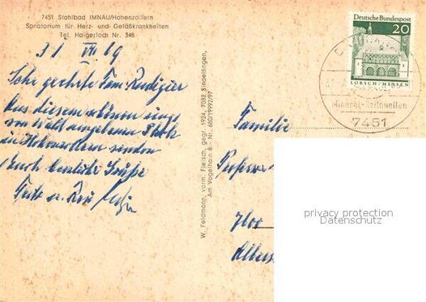 Bad Imnau Stahlbad Park Fürstenbau Kreuz Kinderhe – Bild 2