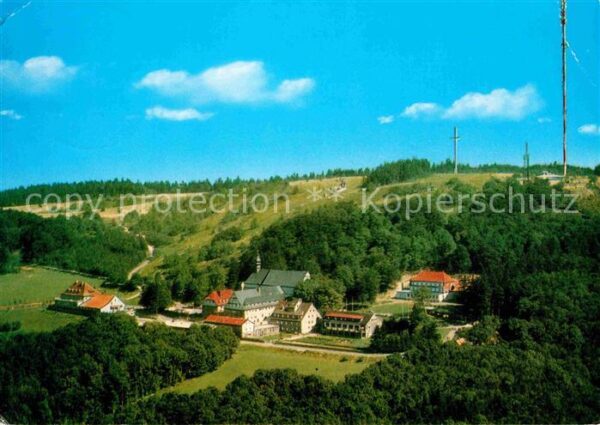 Kreuzberg Rhoen Naturpark Rhön Fliegeraufnahme