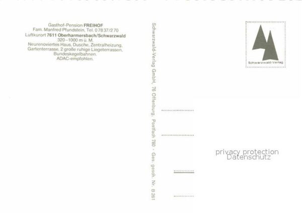 Oberharmersbach Gasthof Pension Freihof – Bild 2