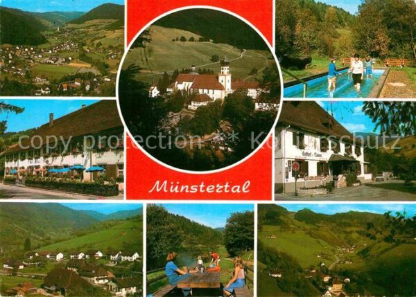 Muenstertal Schwarzwald Panorama Gasthof Kirche Wassertreten