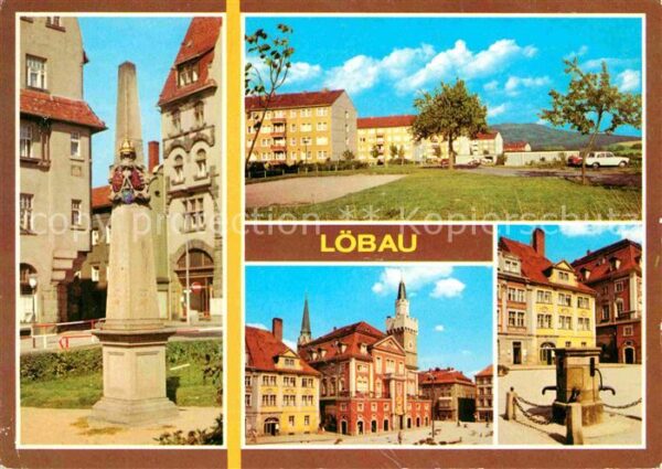 Loebau Sachsen Postmeilensäule Löbauer Berg Platz der