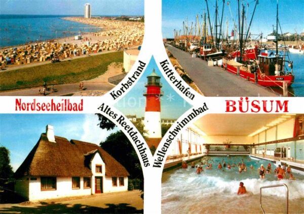 Buesum Nordseebad Korbstrand Kutterhafen Wellschwimmbad R