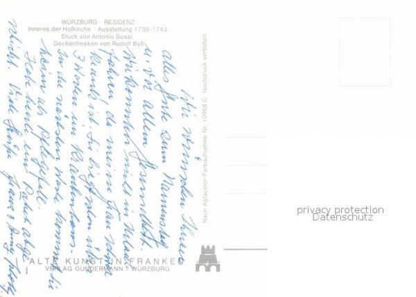 Wuerzburg Residenz Inneres der Hofkirche Stuck Fr – Bild 2