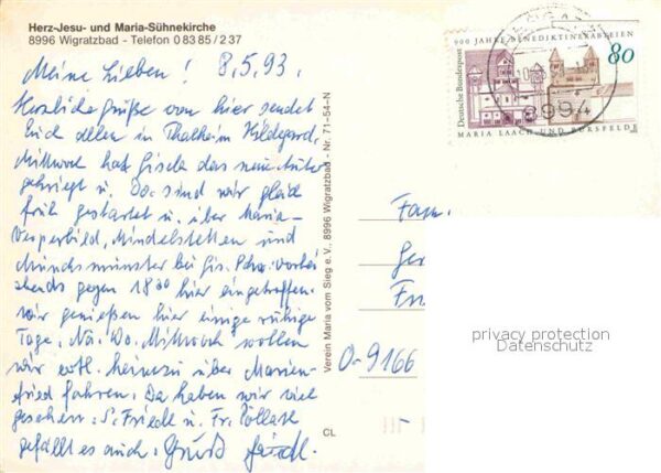 Wigratzbad Herz Jesu und Maria Sühnekirche Maria v – Bild 2