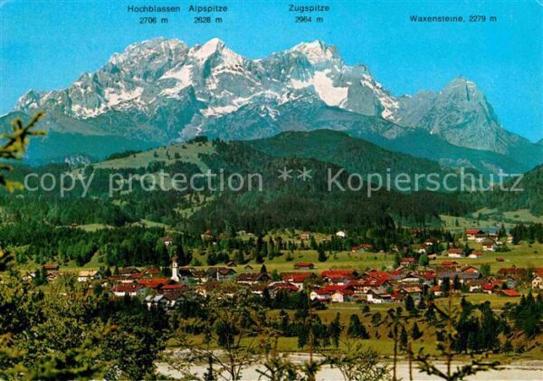 Kruen Gesamtansicht gegen Wettersteingebirge