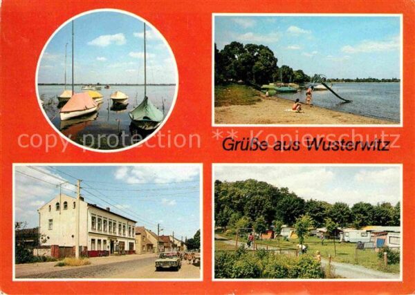 Wusterwitz Brandenburg Wusterwitzer See Boote Badestelle Dorfs
