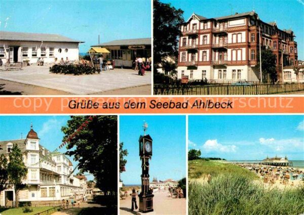 Ahlbeck Ostseebad Promenade FDGB Erholungsheime Kurt Bürg