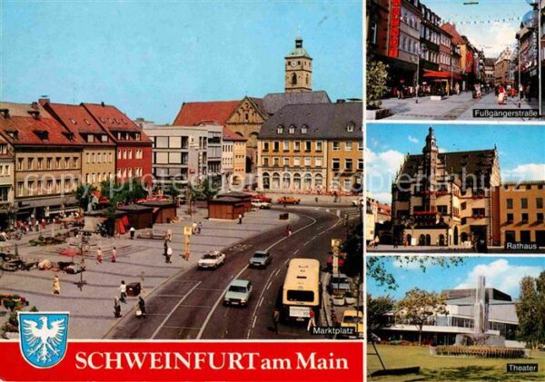 Schweinfurt Marktplatz Fussgängerzone Rathaus Theat