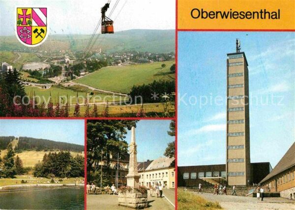 Oberwiesenthal Erzgebirge Panorama Seilbahn Freibad Markt Postmei
