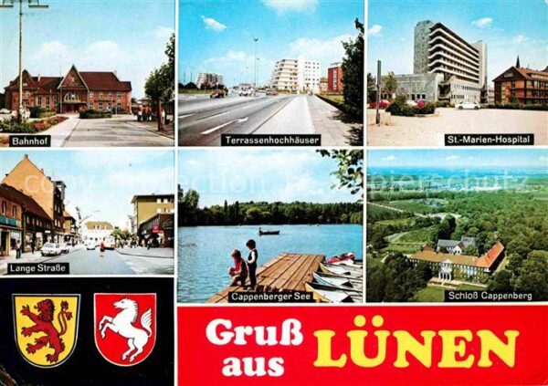 Luenen Bahnhof Terrassenhochhäuser St Marien H