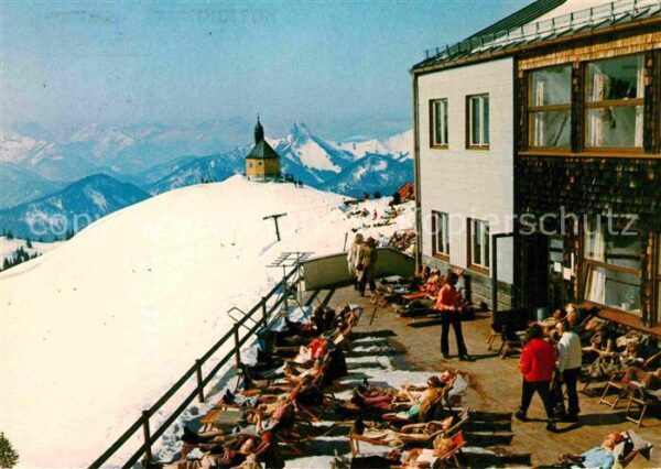 Rottach-Egern Wallbergbahn Berggaststätte Terrasse