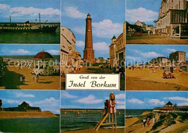 Borkum Fahrgastschiff Leuchtturm Strandpartien