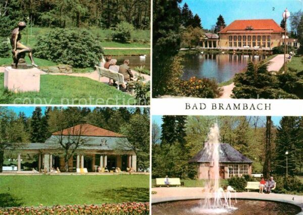 Bad Brambach Nixe im Kurpark Festhalle Radonquelle S