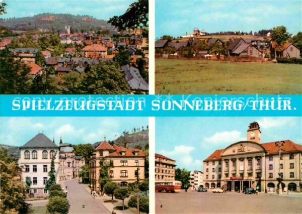 Sonneberg Thueringen Teilansicht Beethovenstr mit Dt Spielze
