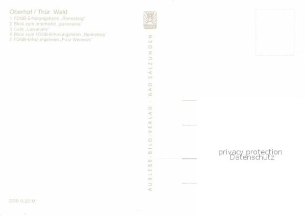 Oberhof Thueringen FDGB Erholungsheim Rennsteig Interhotel – Bild 2
