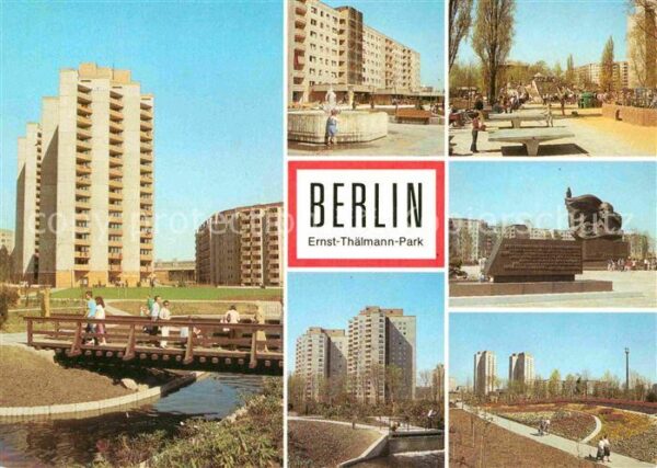 Berlin Goldfischteich Brunnen Hochhäuser Franz