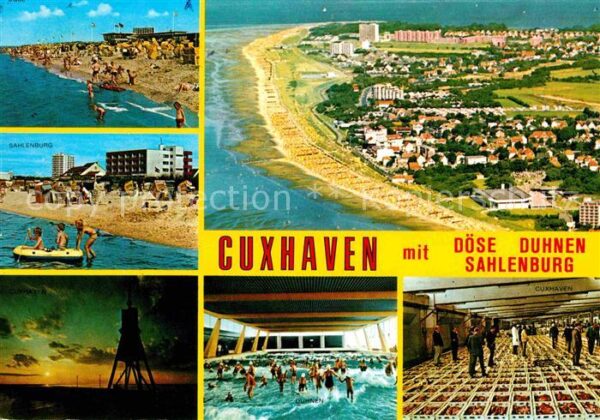Cuxhaven Duhnen Nordseebad Strand Sahlenburg Hallenbad Fliegeraufn