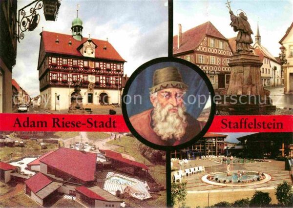 Bad Staffelstein Teilansicht Denkmal Sportstätte Freibad