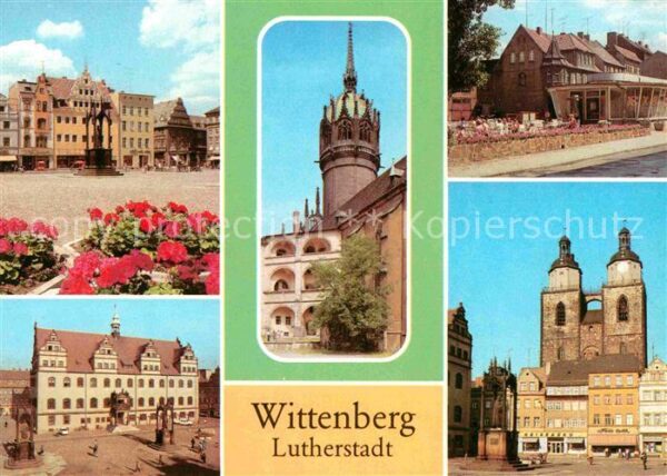 Wittenberg Lutherstadt Markt Schlosskirche Innehof Eiscafe am