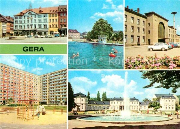 Gera Markt Sommerbad Hauptbahnhof Sonnenbrun