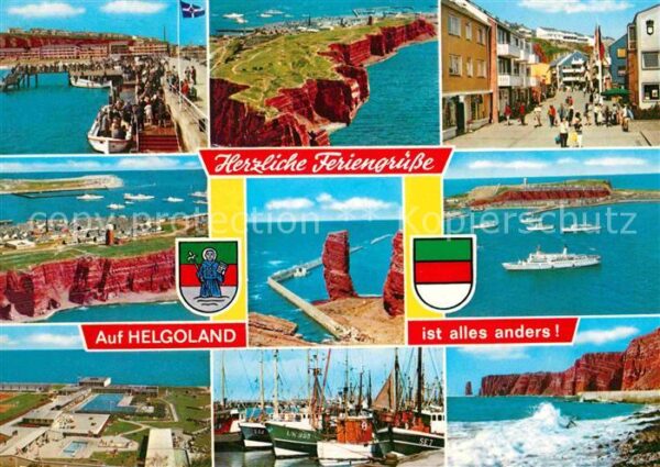 Helgoland Bootsanlegestelle Inselblick Dorfstrase